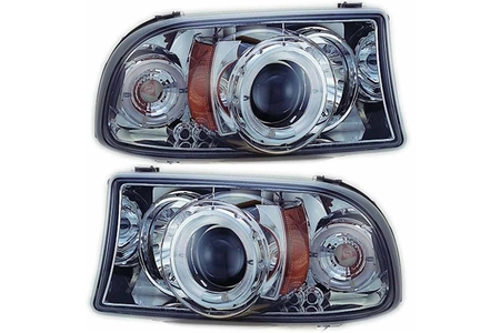 IPCW Chrome Back Clear Projector Headlights 97-04 Dakota,Durango - Click Image to Close